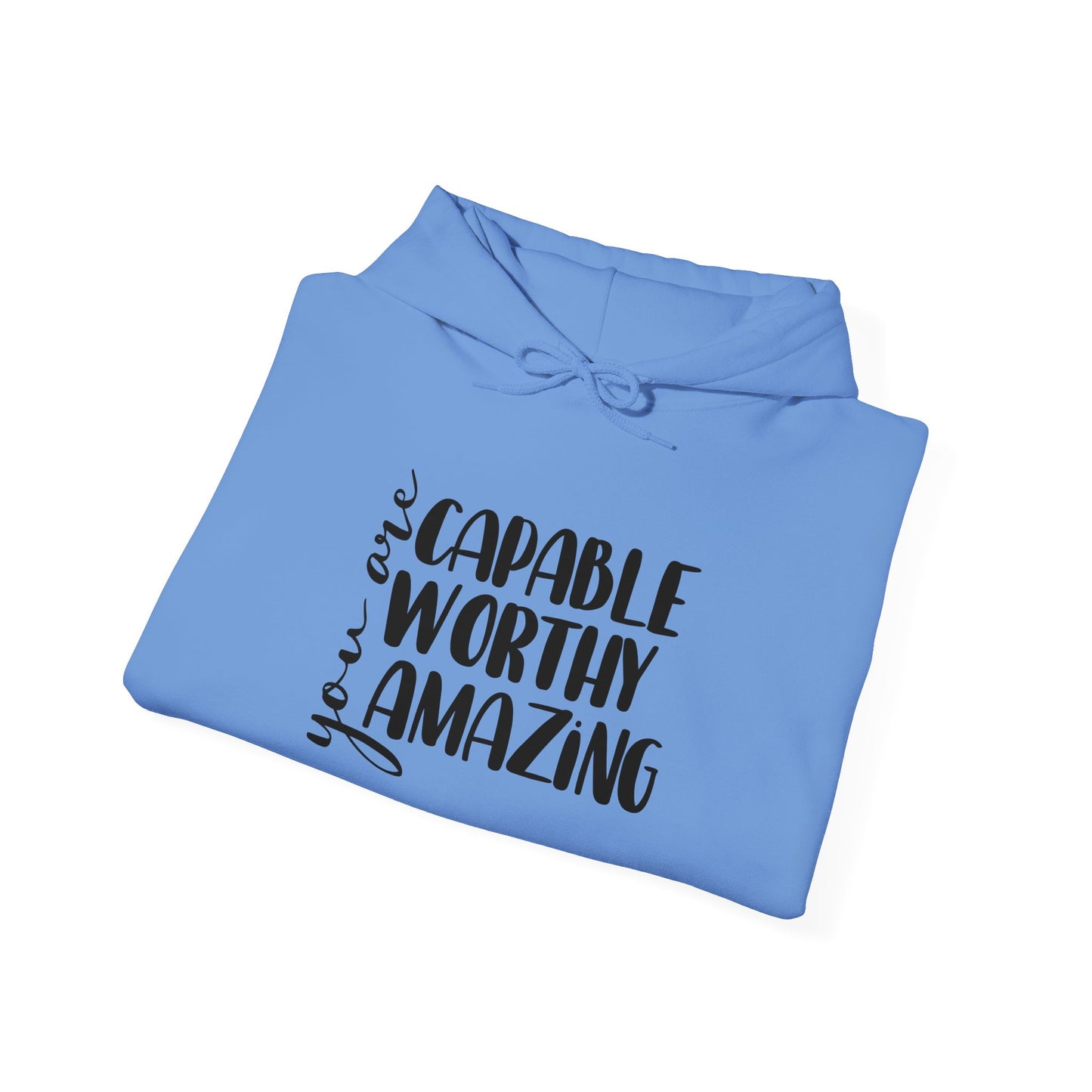 Unisex Heavy Blend Hooded Sweatshirt - You are Capable, Worthy, Amazing
