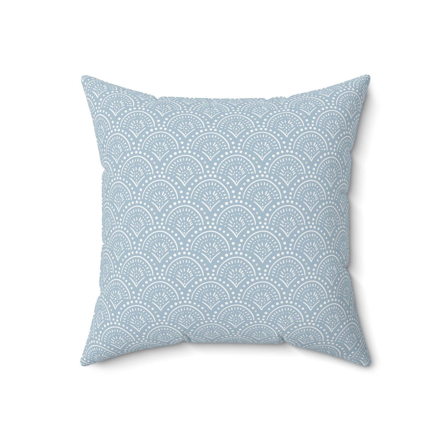 Light Blue Boho Pattern 9 - Faux Suede Square Pillow