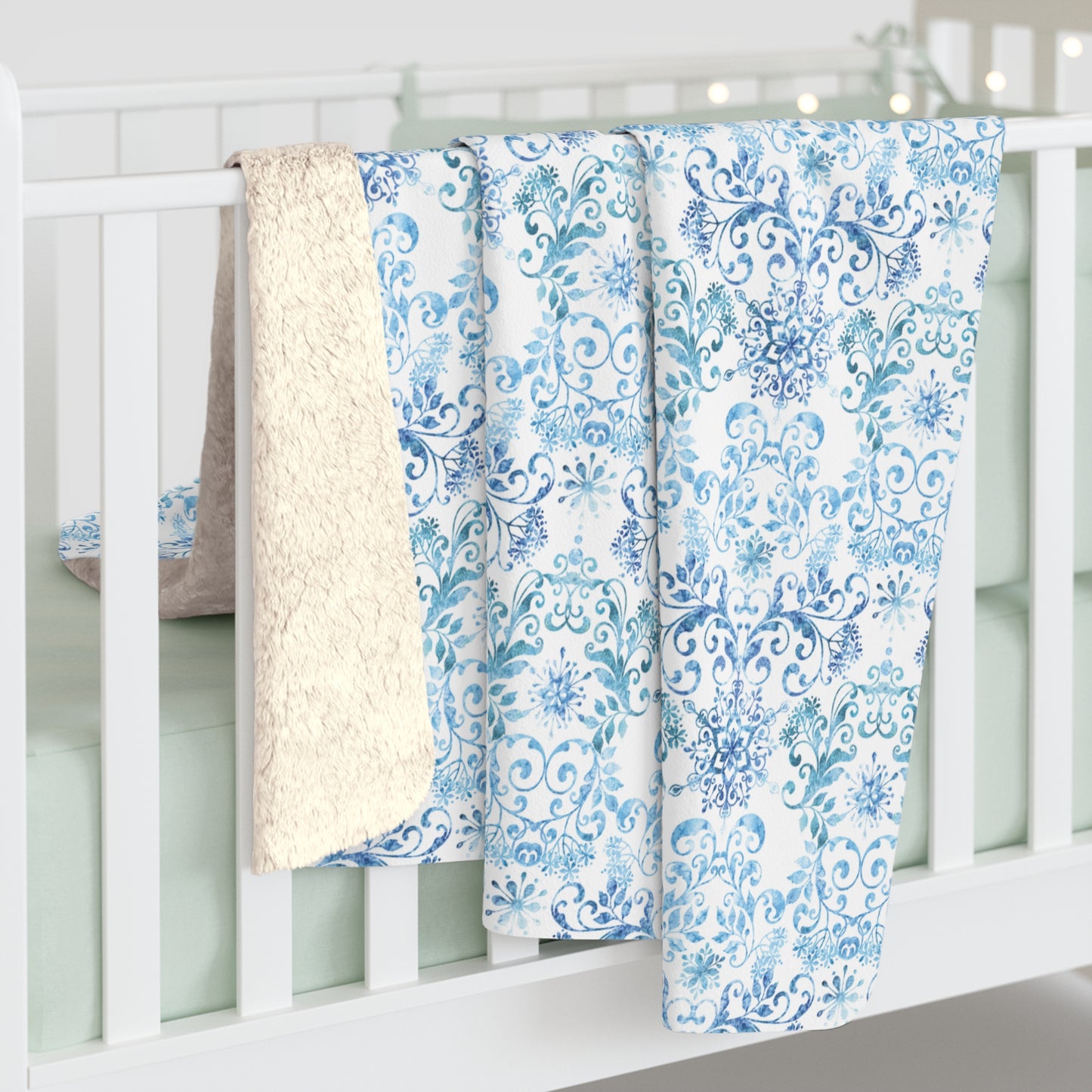 Beautiful, Cozy, Soft - Amazing Watercolor Winter 11 - Sherpa Fleece Blanket