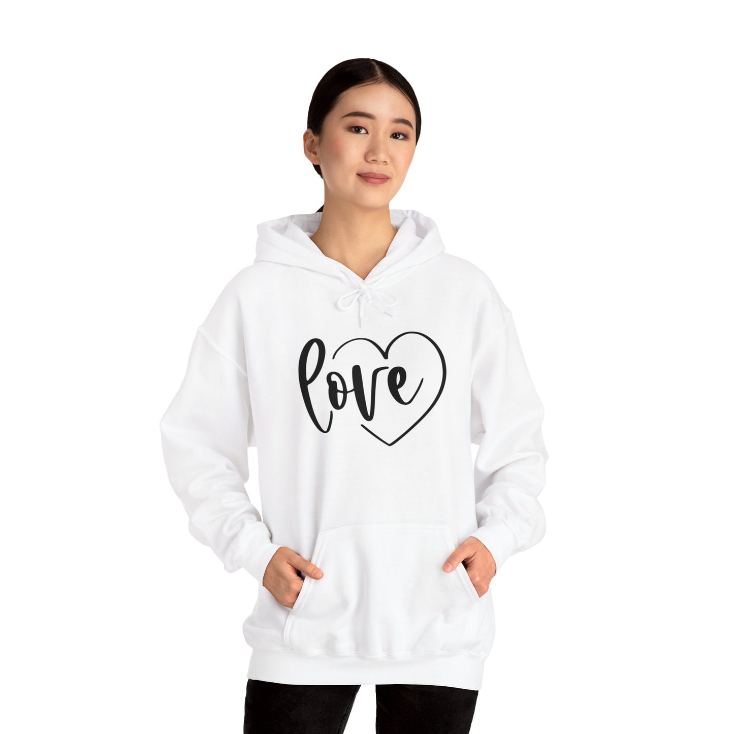 Unisex Heavy Blend Hooded Sweatshirt - Love Heart