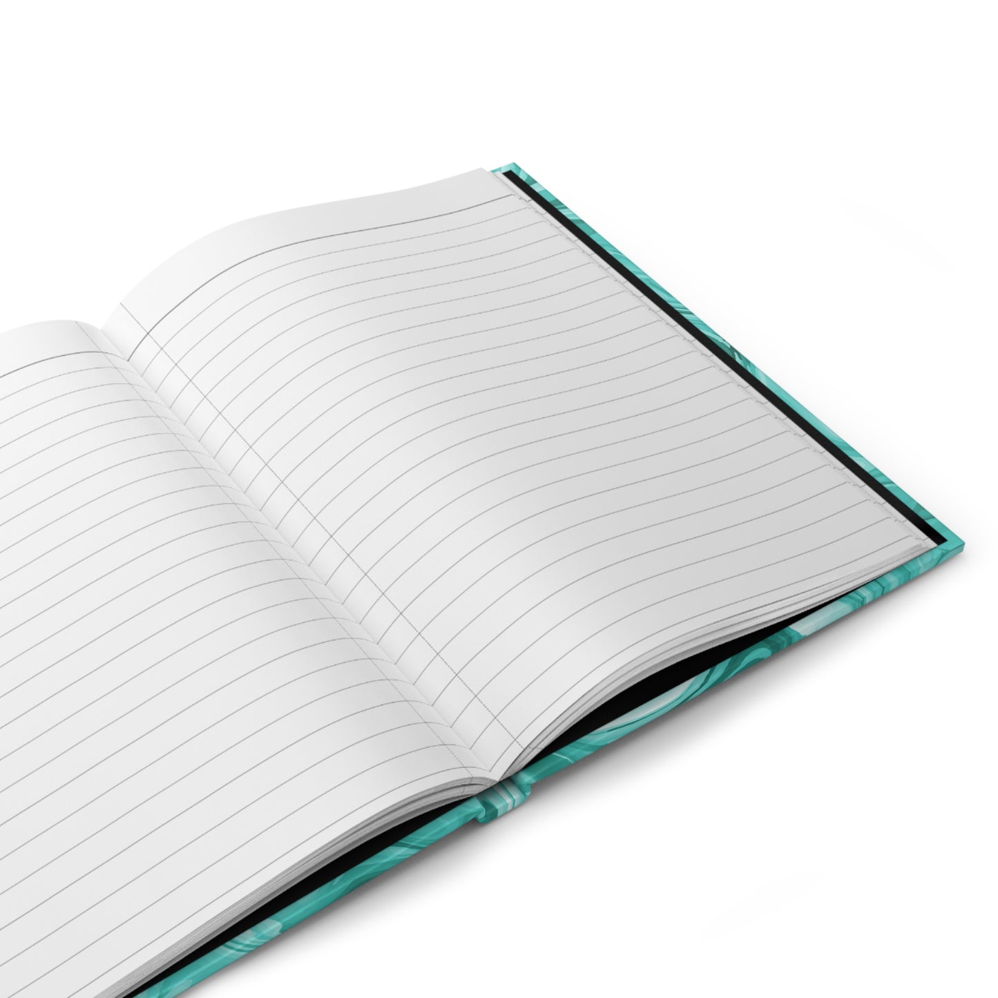 Teal Green Marble - Hardcover Lined Journal Matte