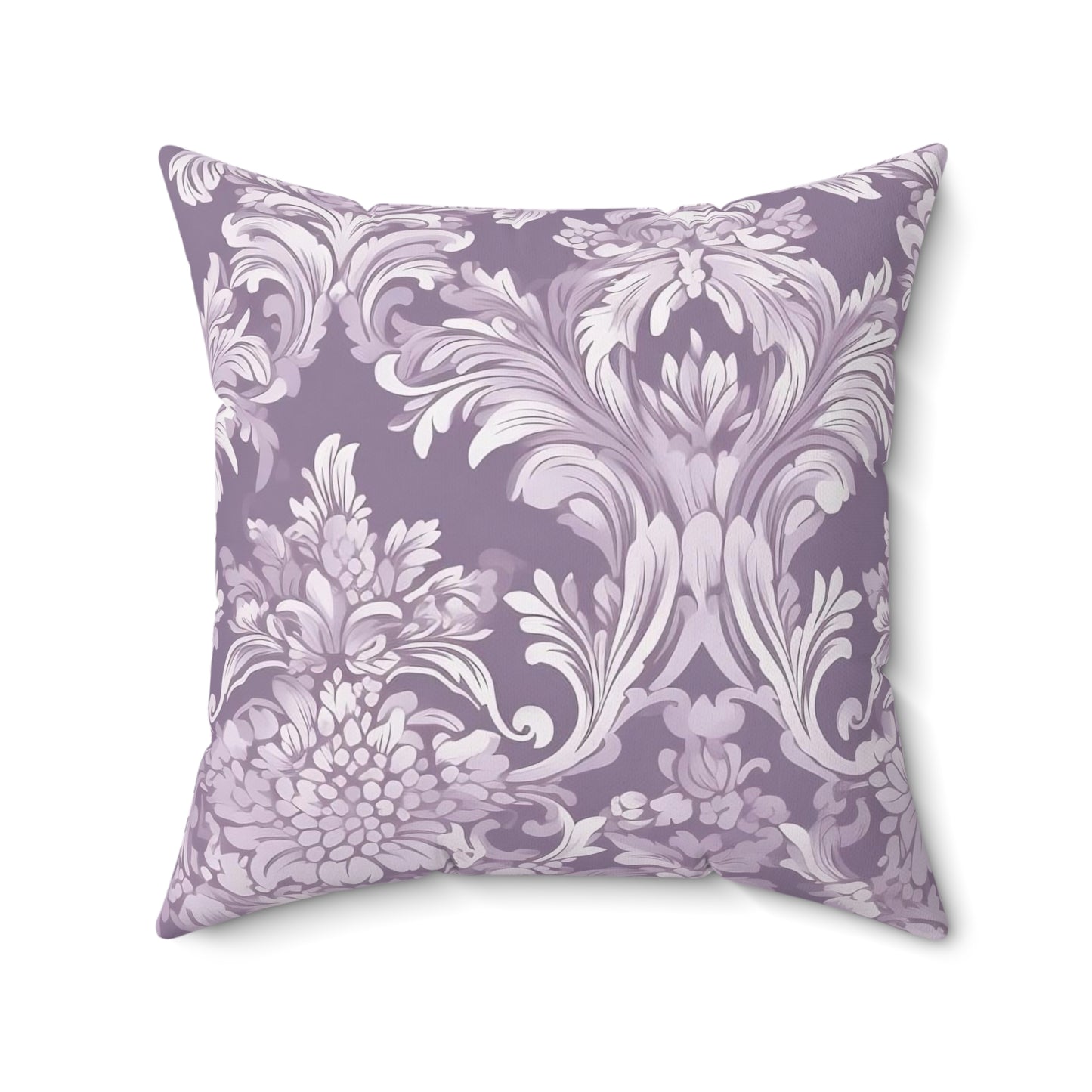 Purple Damask 11 - Beautiful, Shabby Chic, Boho, Fun - Faux Suede Square Pillow