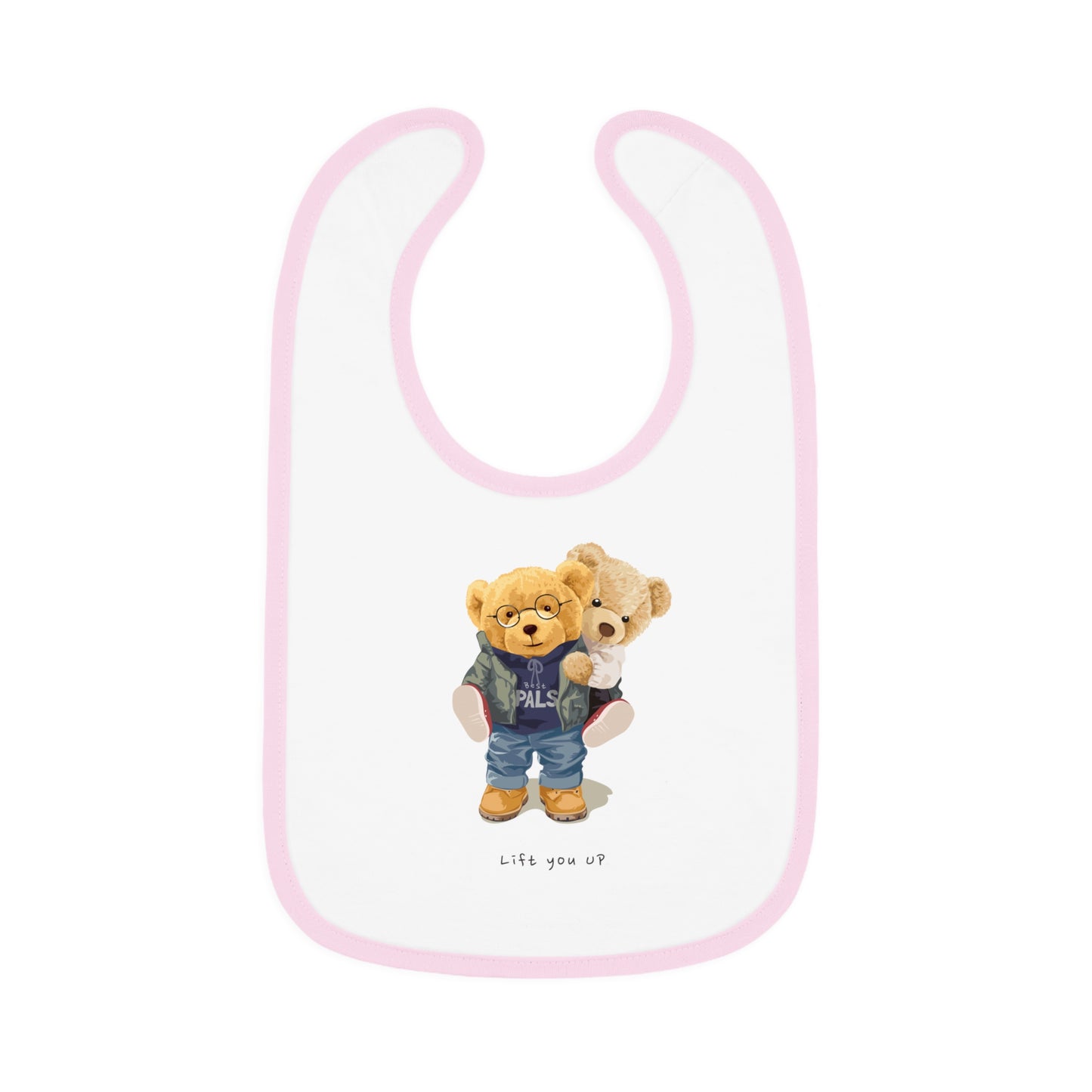 Lift You Up - Bears - Baby Contrast Trim Jersey Bib