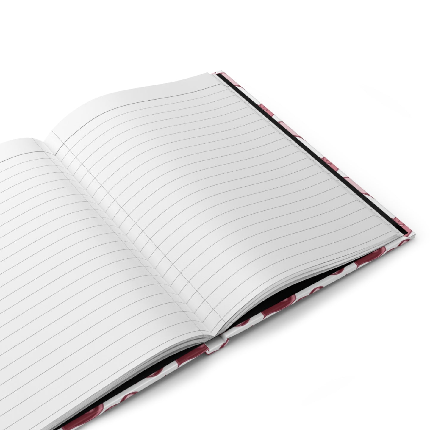 Beautiful Hearts - Pink, Red, and White - Hardcover Lined Journal Matte