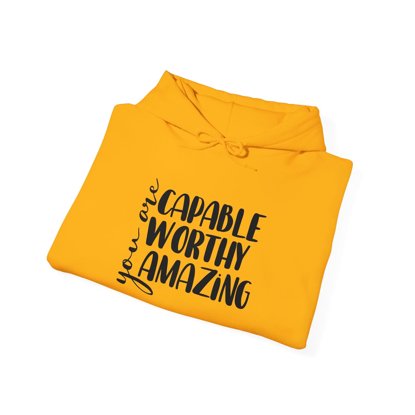 Unisex Heavy Blend Hooded Sweatshirt - You are Capable, Worthy, Amazing