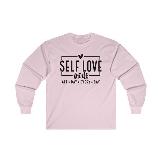Self Love Mode - All Day Every Day - Heart - Ultra Cotton Long Sleeve Tee