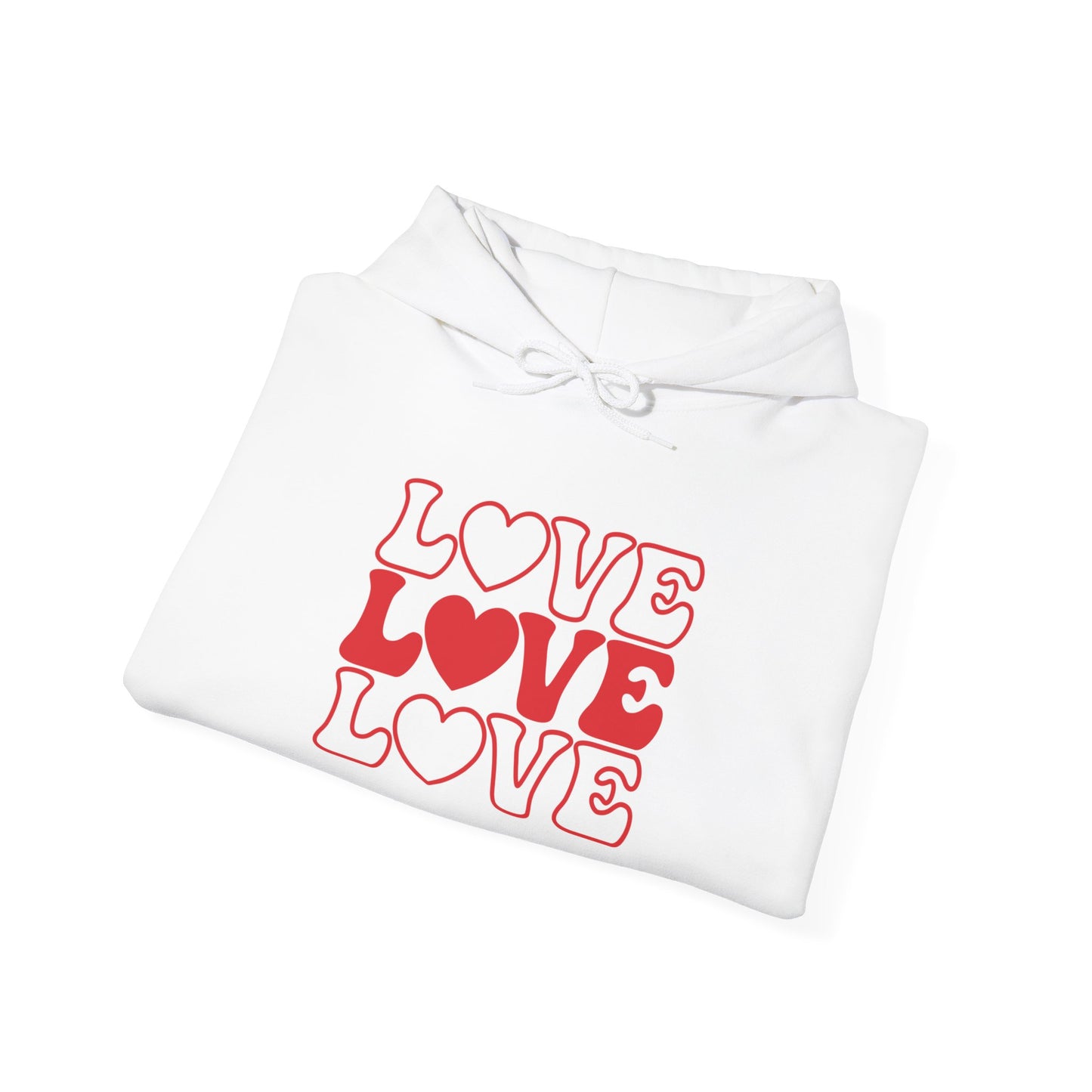 Unisex Heavy Blend Hooded Sweatshirt - Love, Love, Love