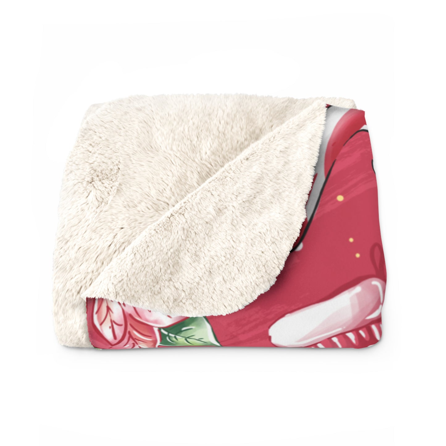 Christmas Gnomes, Hot Chocolate, Trees - Funny Christmas - Sherpa Fleece Blanket