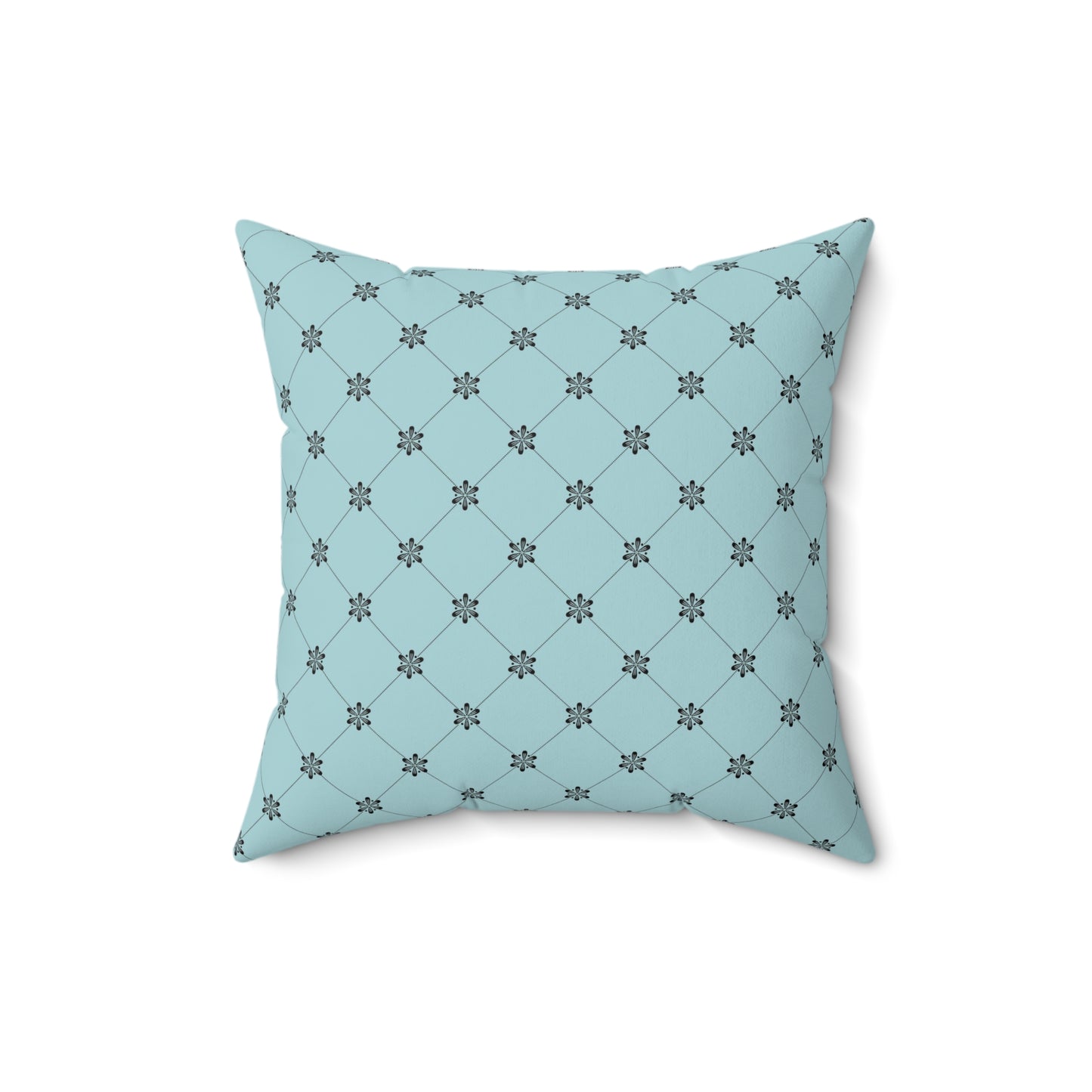 Teal Paris Pattern 3 - Faux Suede Square Pillow