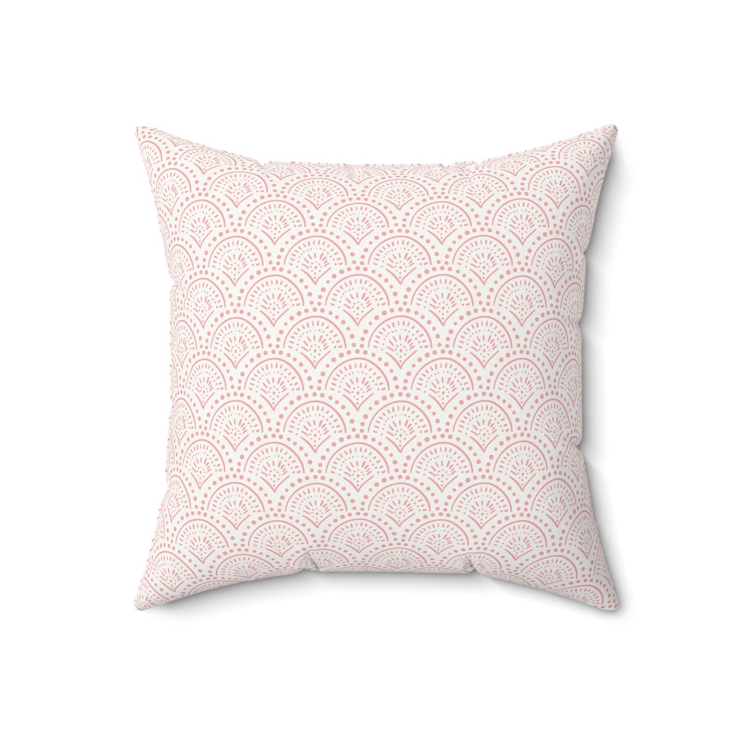 Pink Boho Pattern 12 - Faux Suede Square Pillow