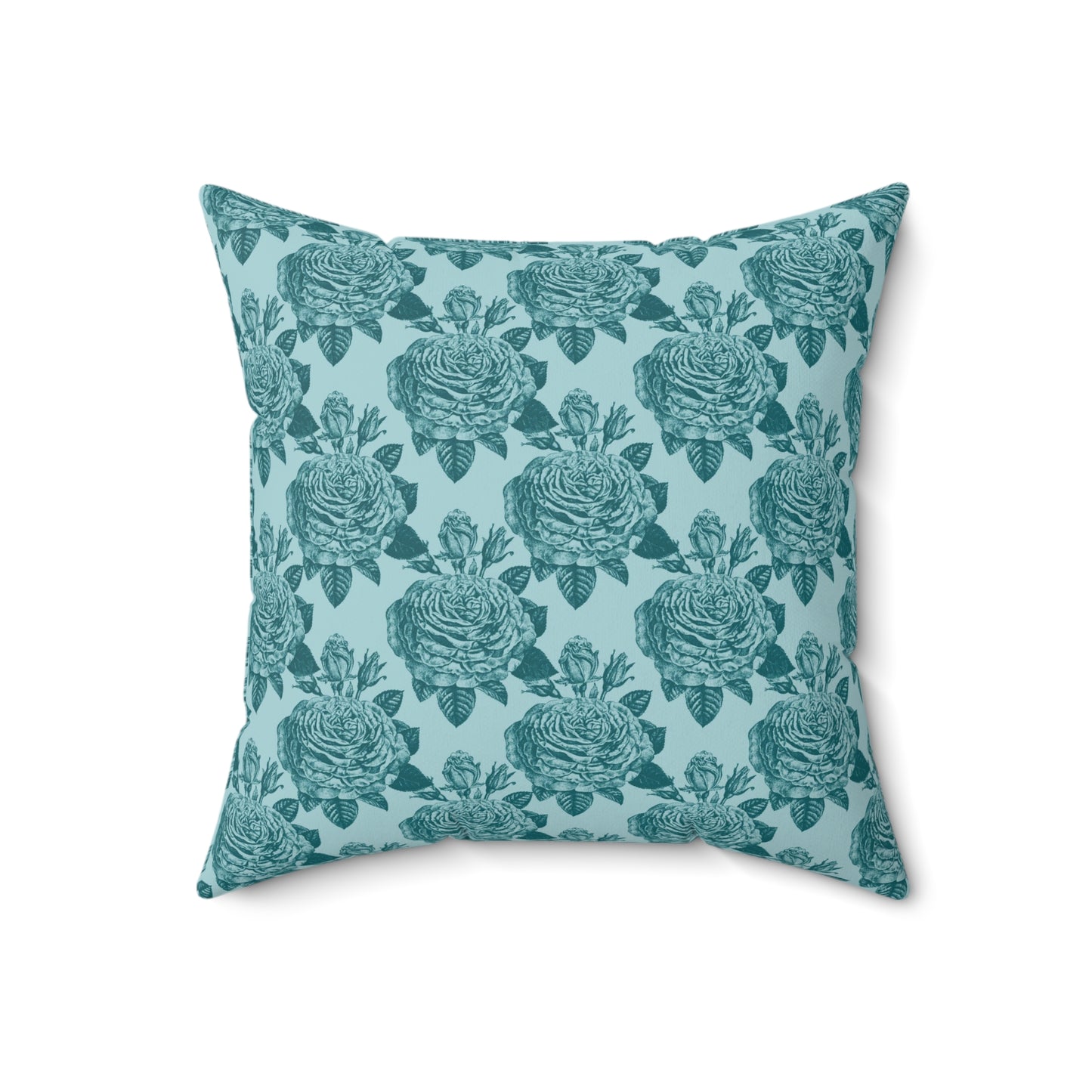 Teal Paris Pattern 8 - Faux Suede Square Pillow