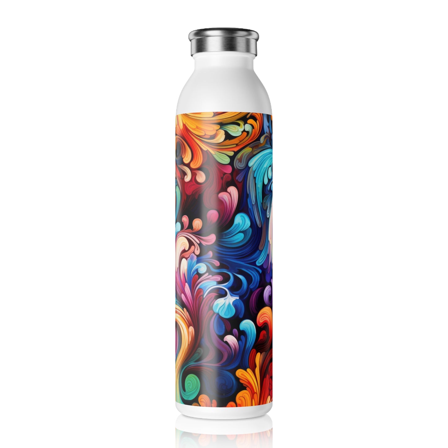 Rainbow Paisley 1.9 - Slim Water Bottle - Stainless Steel - 20oz