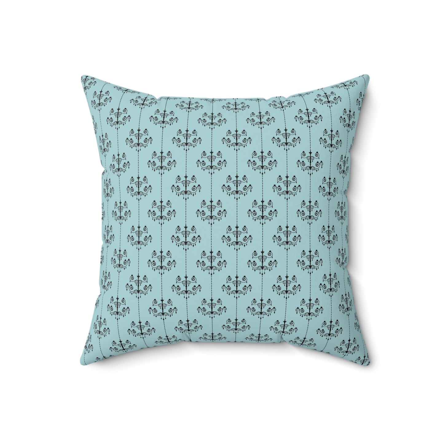 Teal Paris Pattern 12 - Faux Suede Square Pillow