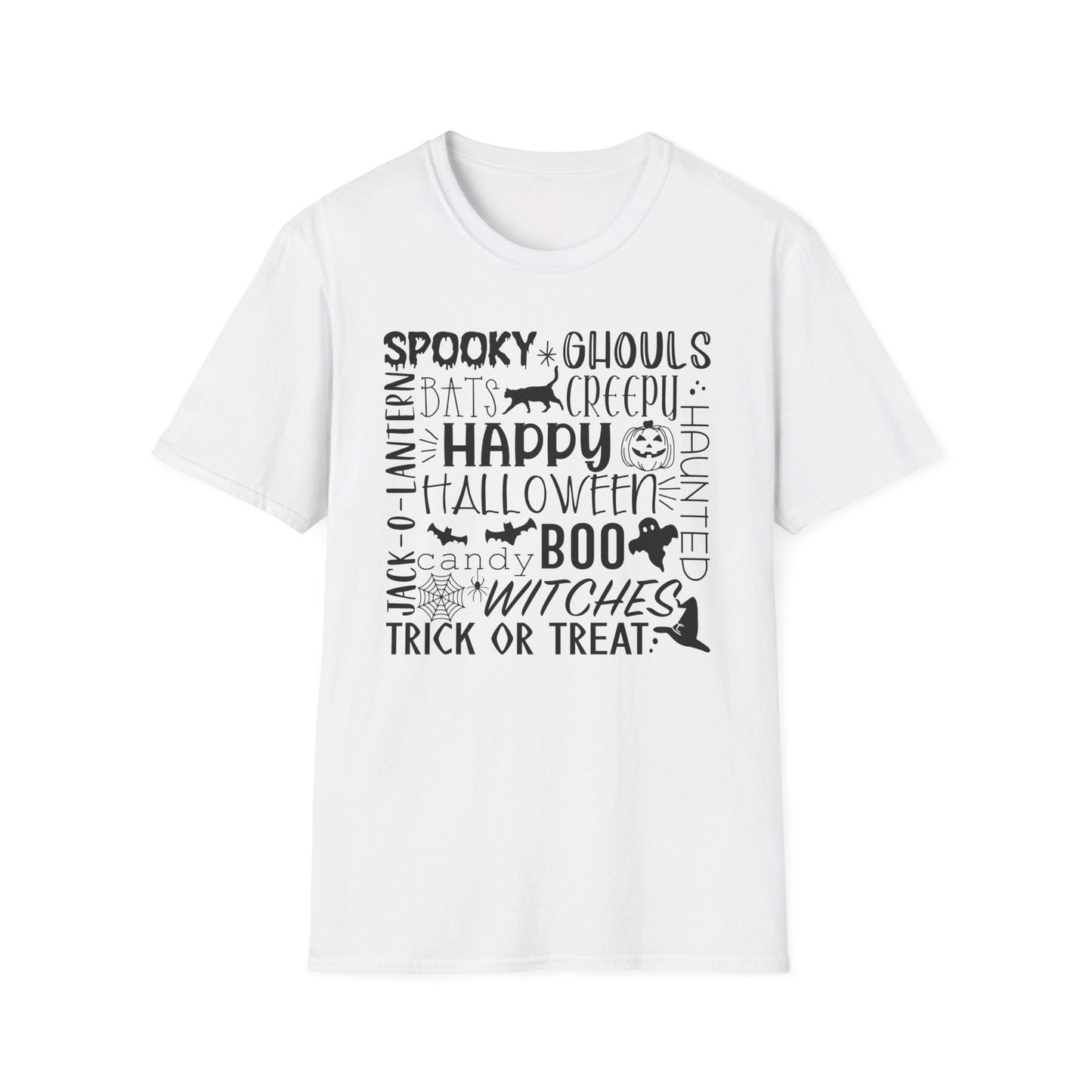 Halloween - Trick or Treat - Boo - Ghost - Pumpkin - Candy - Unisex Softstyle T-Shirt