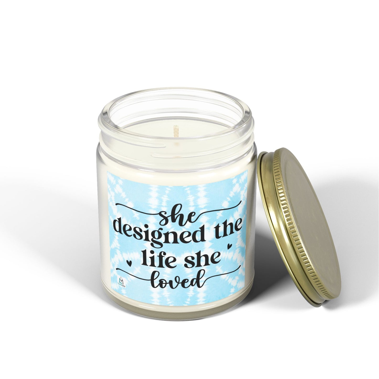She Designed the Life She Loved - Motivational Scented Candle - Coconut Apricot Wax (4oz, 9oz)