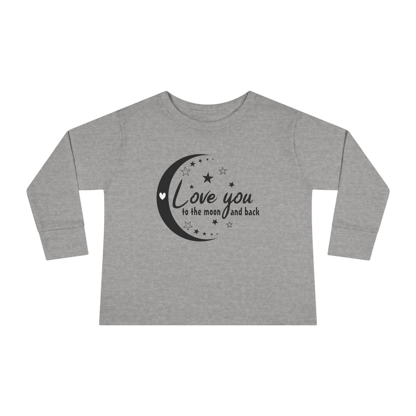 Love You to the Moon and Back - Stars - Heart - Toddler Long Sleeve Tee