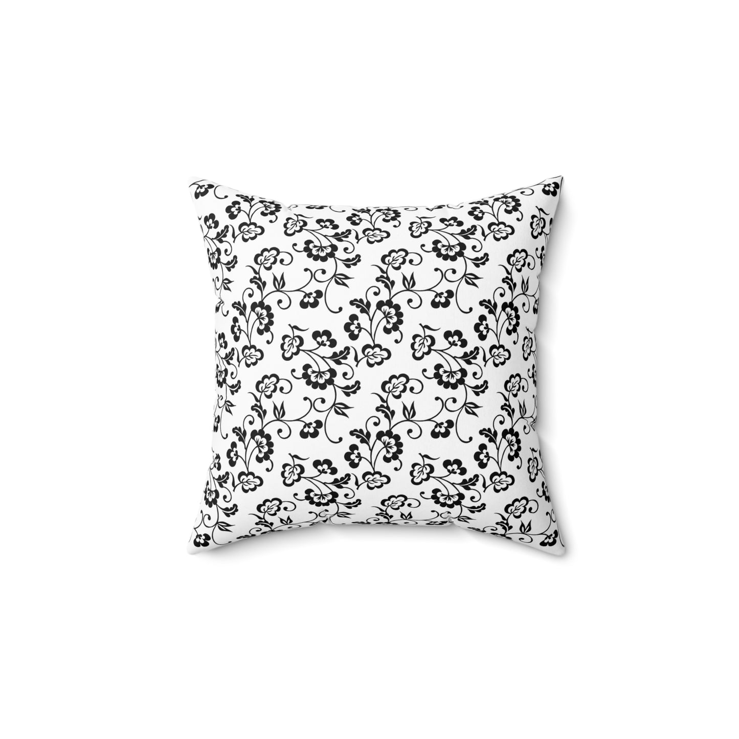 Black and White Pattern 27 - Faux Suede Square Pillow