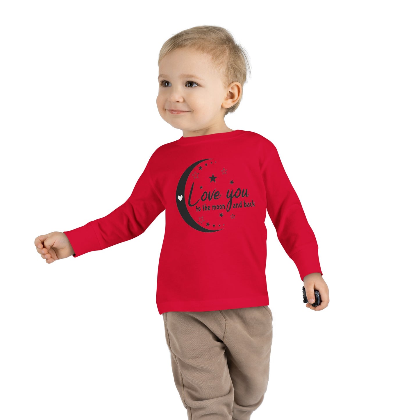 Love You to the Moon and Back - Stars - Heart - Toddler Long Sleeve Tee