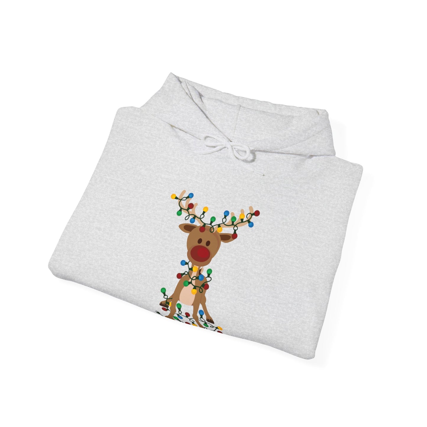 Reindeer Covered in Christmas Lights - Funny Christmas - Unisex Heavy Blend™ Hooded Sweatshirt