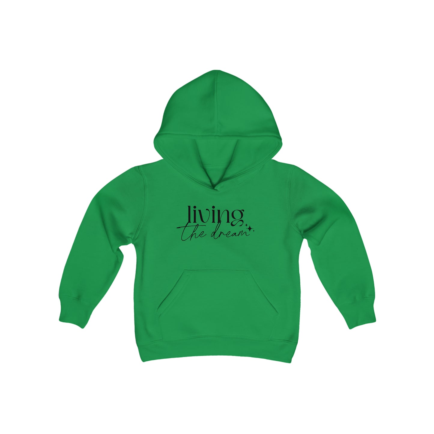 Living the Dream - Self Acceptance - Inspire - Youth Heavy Blend Hooded Sweatshirt