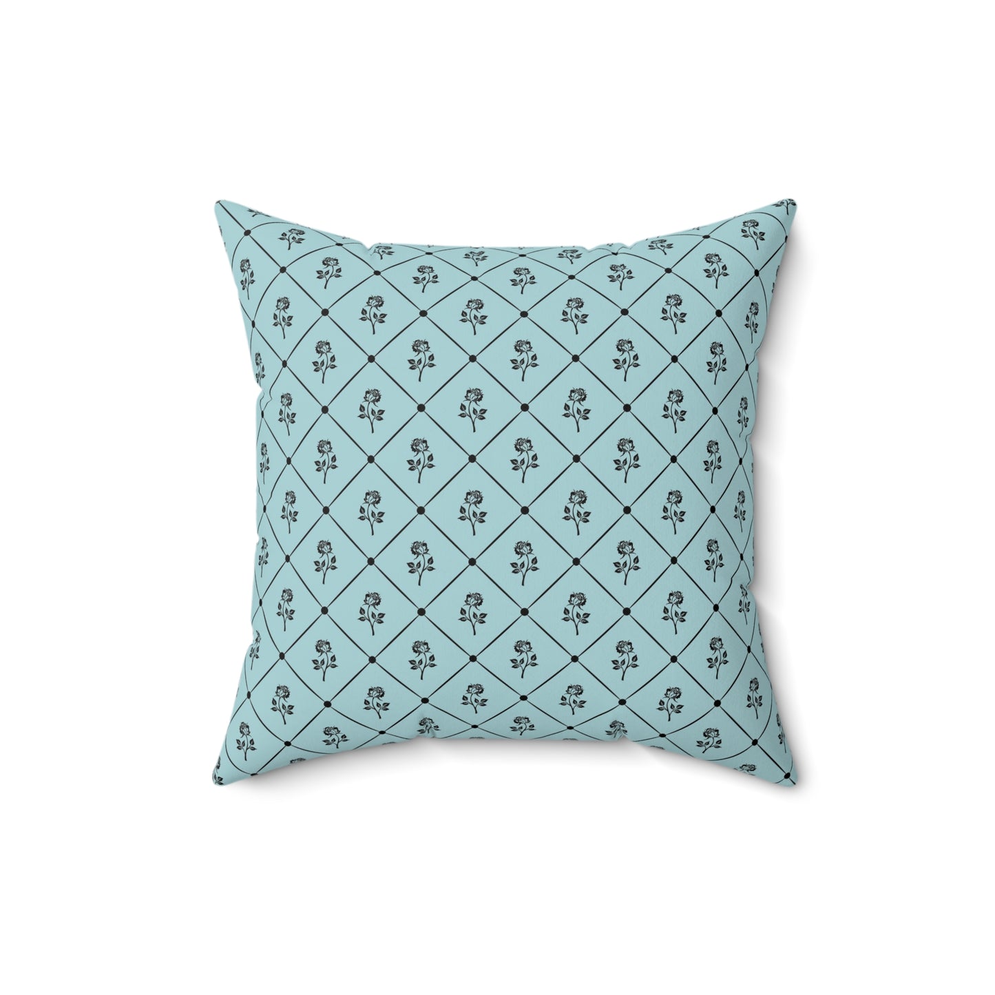 Teal Paris Pattern 14 - Faux Suede Square Pillow