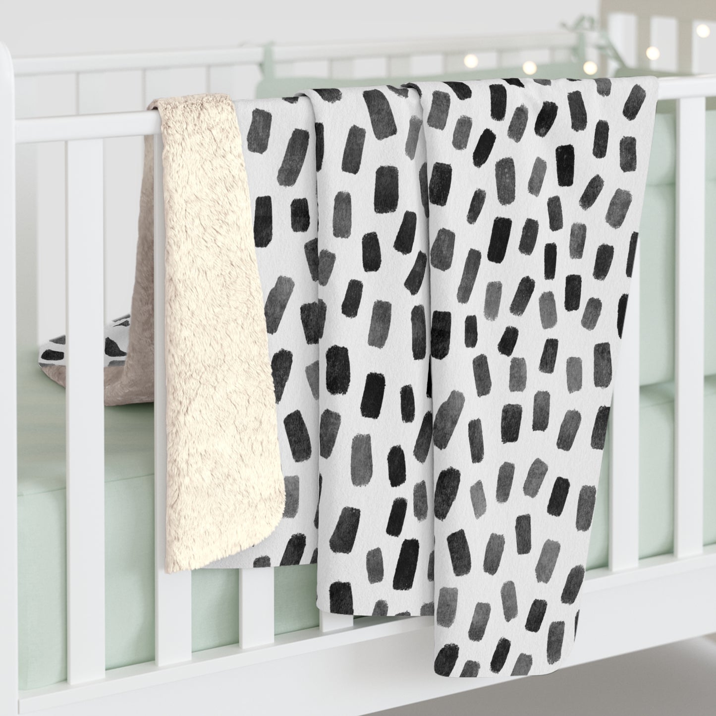 Black Watercolor 11 - Sherpa Fleece Blanket