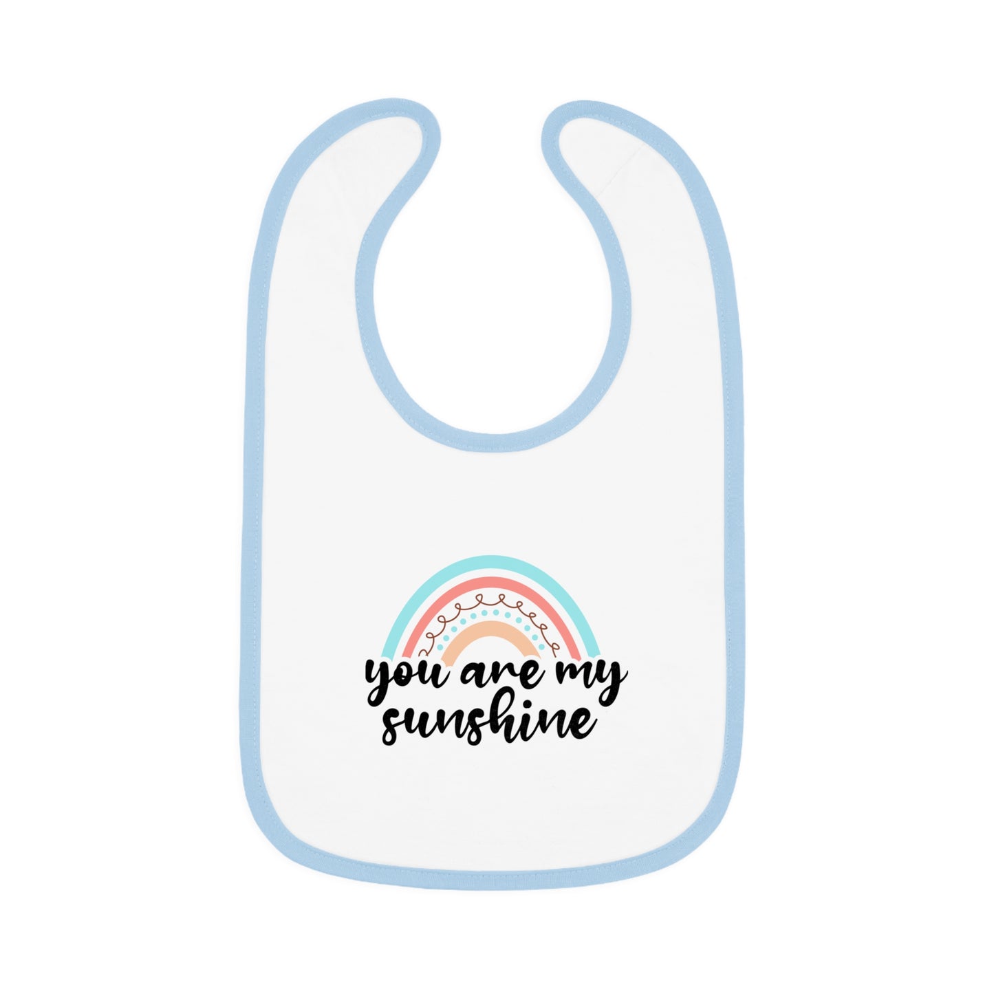 You Are My Sunshine - Baby Contrast Trim Jersey Bib