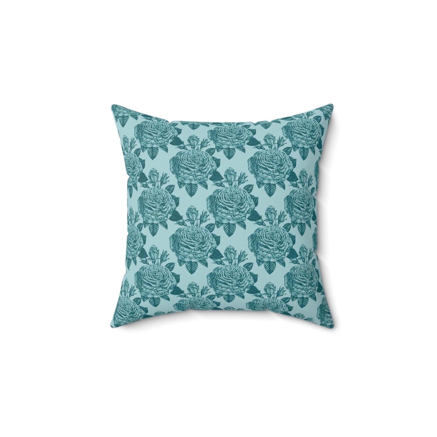 Teal Paris Pattern 8 - Faux Suede Square Pillow