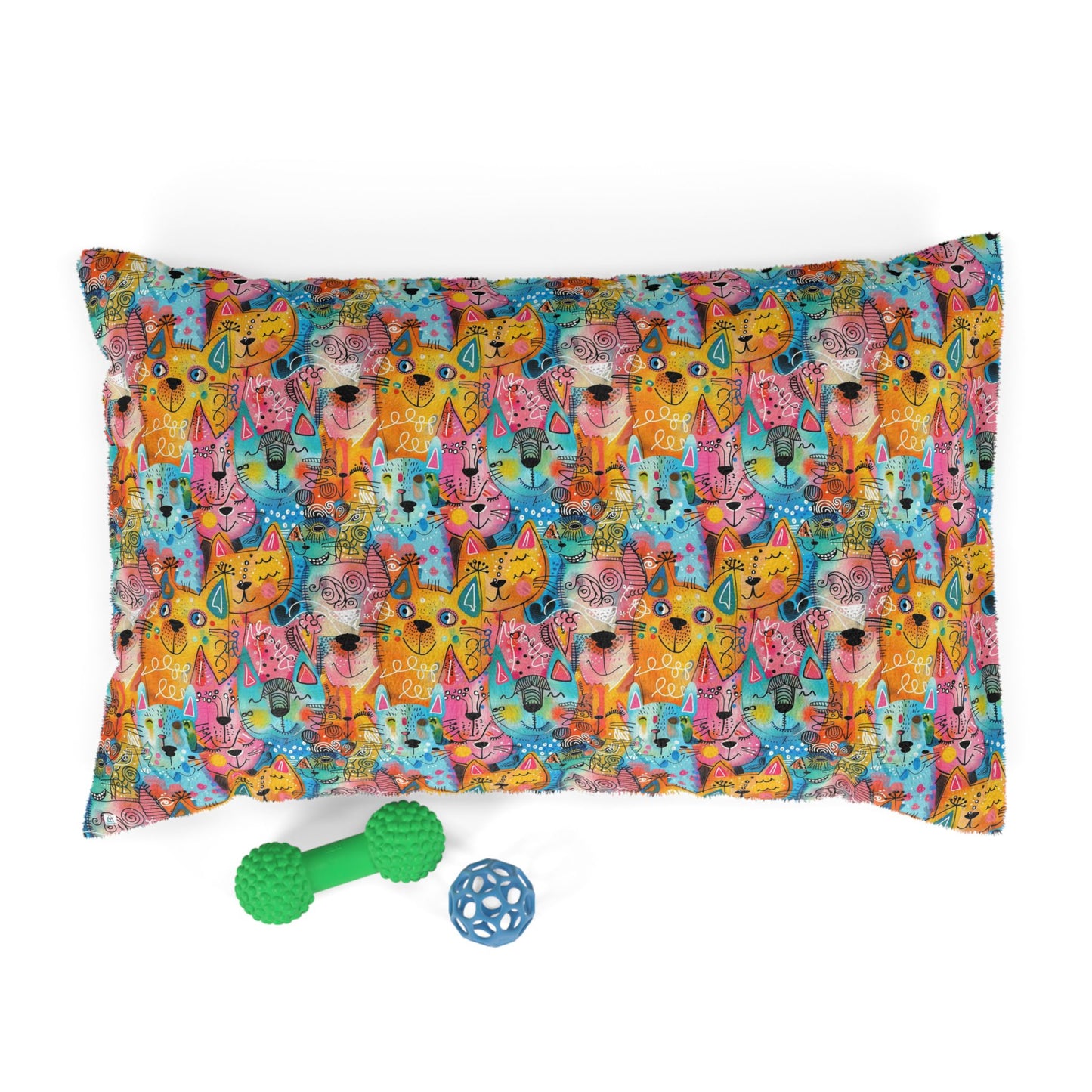 Whimsical Colorful Pet Bed - Cozy and Vibrant Dog / Cat Bedding for Pet Lovers