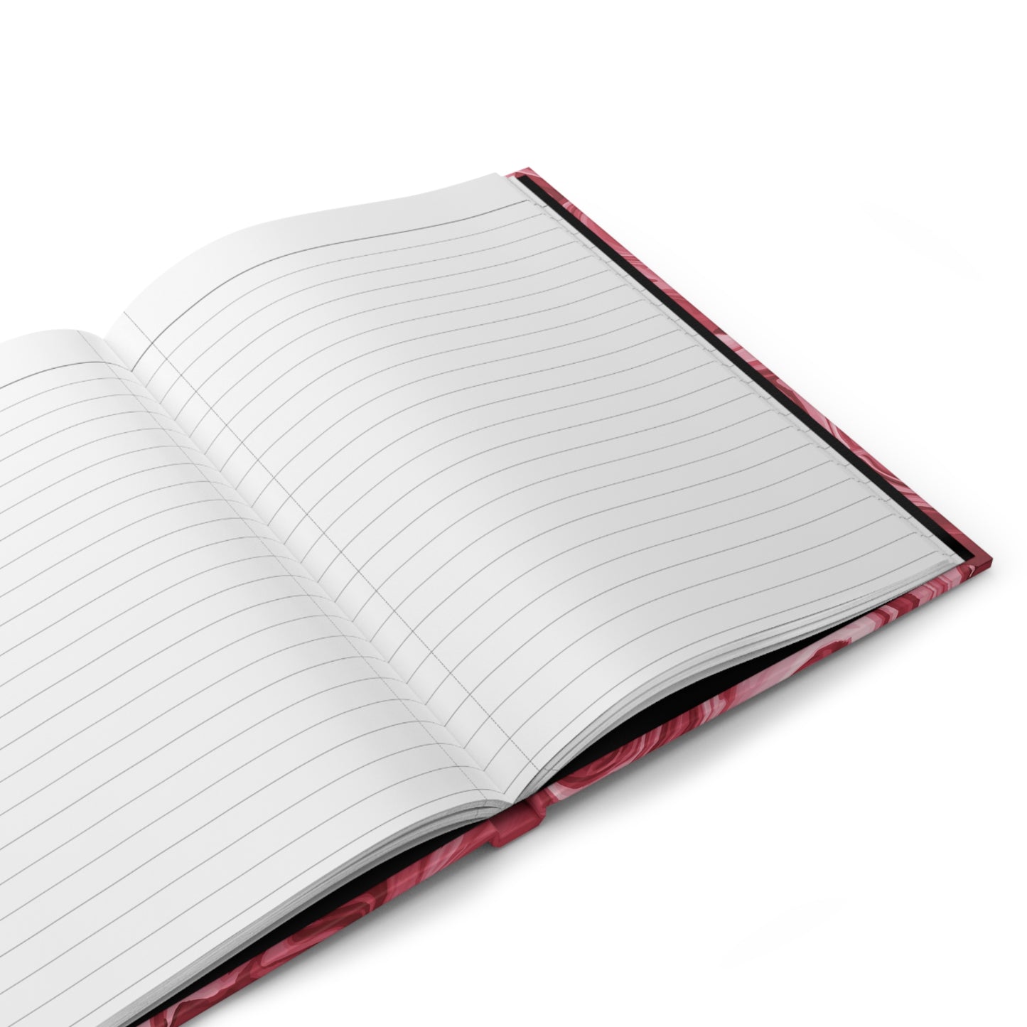Red Marble - Hardcover Lined Journal Matte