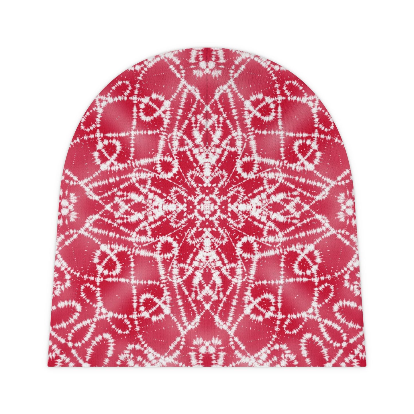 Red Batik 3 - Tie Dye - Boho - Super Cute - Baby Beanie
