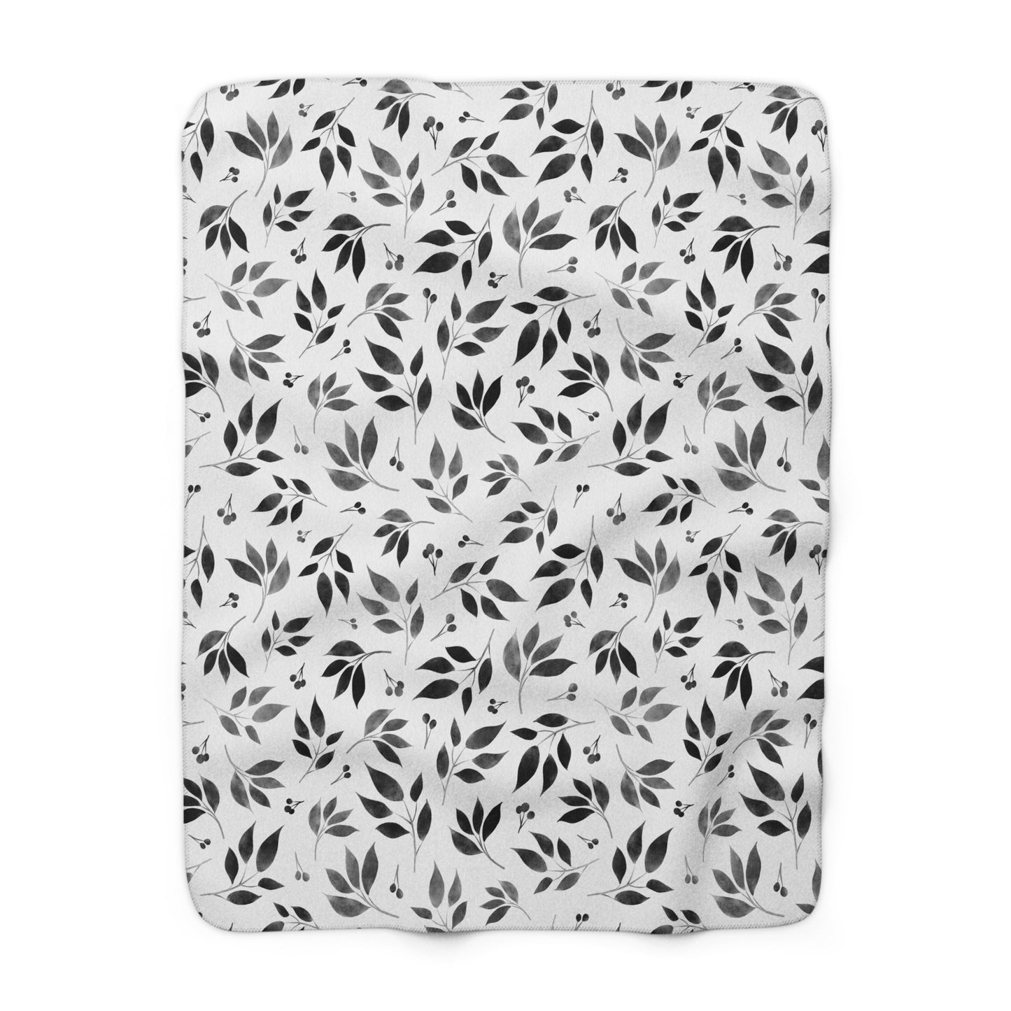 Black Watercolor 5 - Sherpa Fleece Blanket
