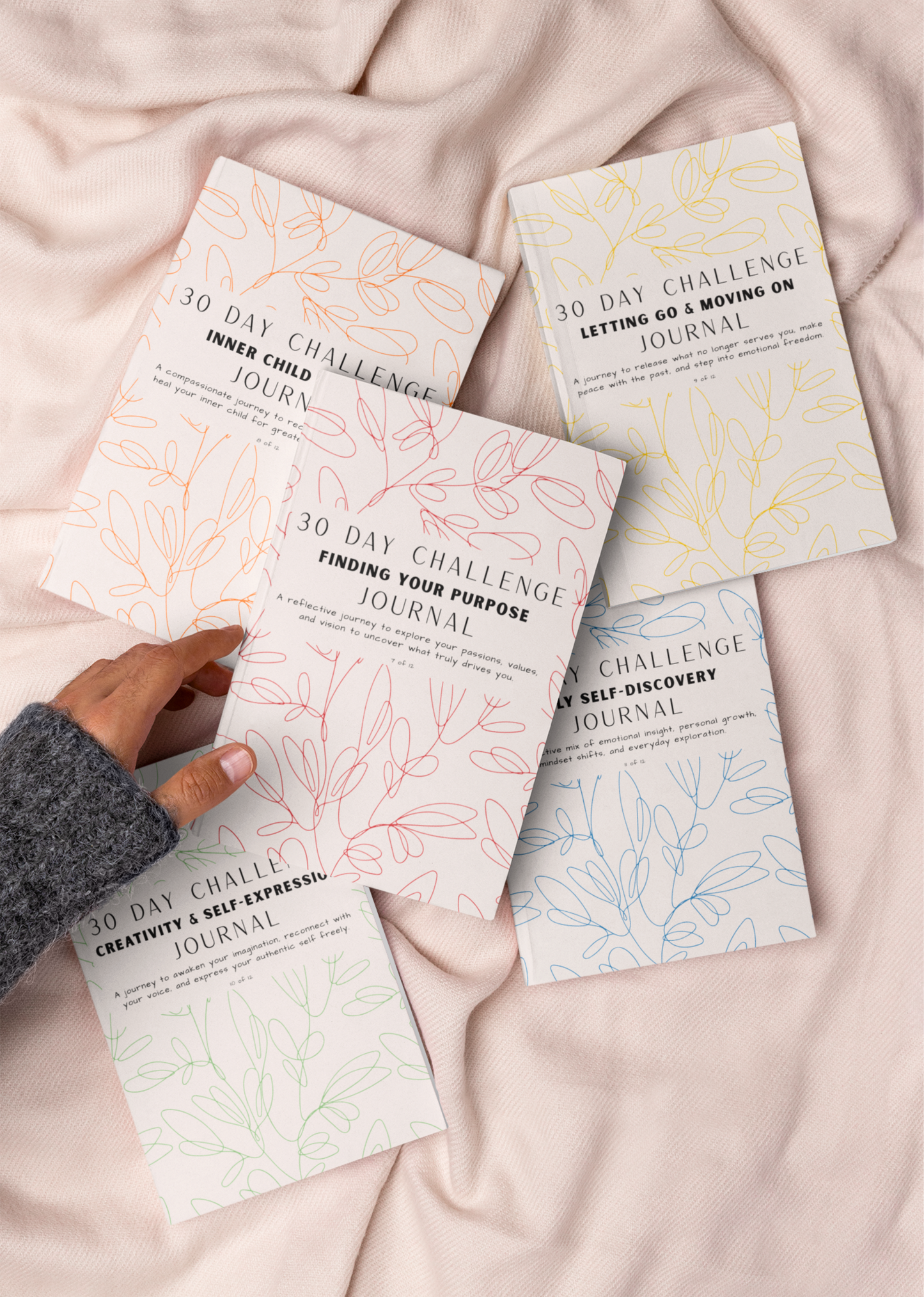 30 Day Challenge - Super Bundle - Complete Hardcover Set - 12 Journals + 12 Digital Downloads