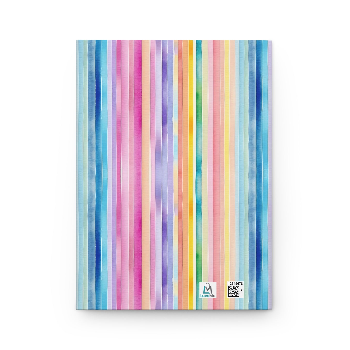 Don't Stop Until You're Proud - Self Love - Inspirational Quote  - Rainbow Watercolor Vertical - Hardcover Journal Matte