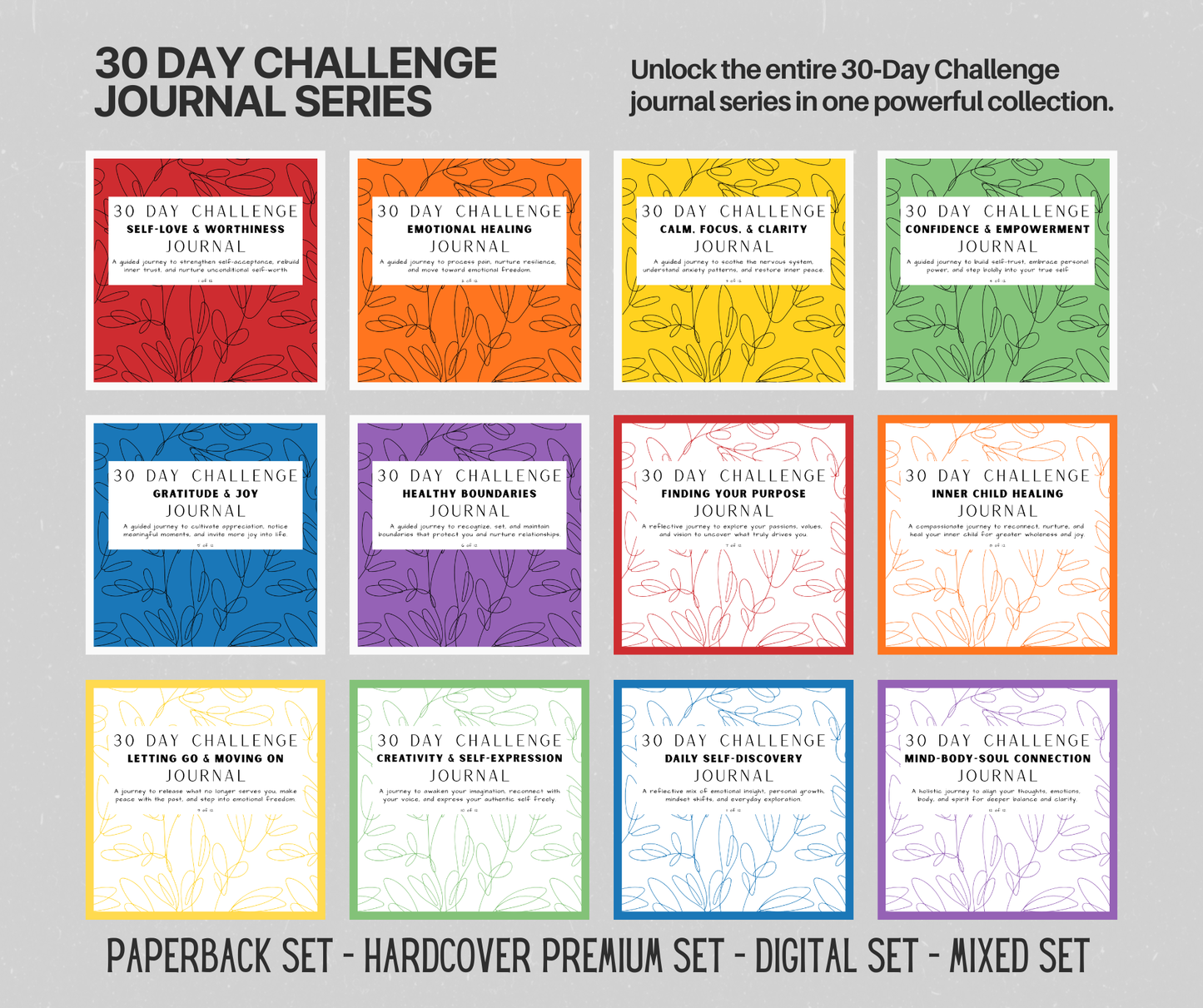 30 Day Challenge - Mega Bundle - Complete Paperback Set - 12 Journals
