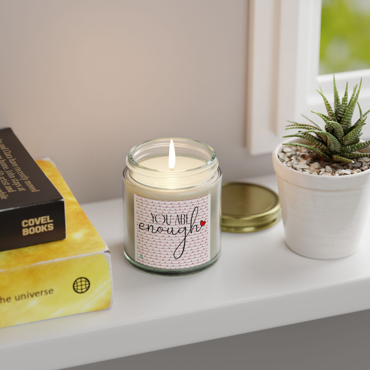 You are Enough - Motivational Scented Candle - Coconut Apricot Wax (4oz, 9oz)