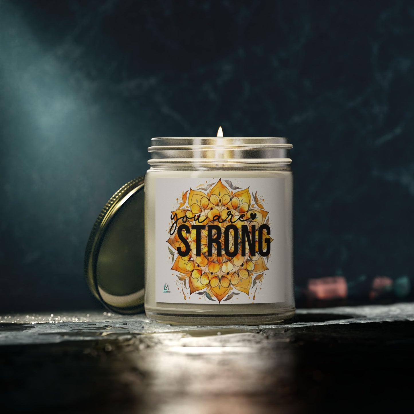 You are Strong - Motivational Scented Candle - Coconut Apricot Wax (4oz, 9oz)
