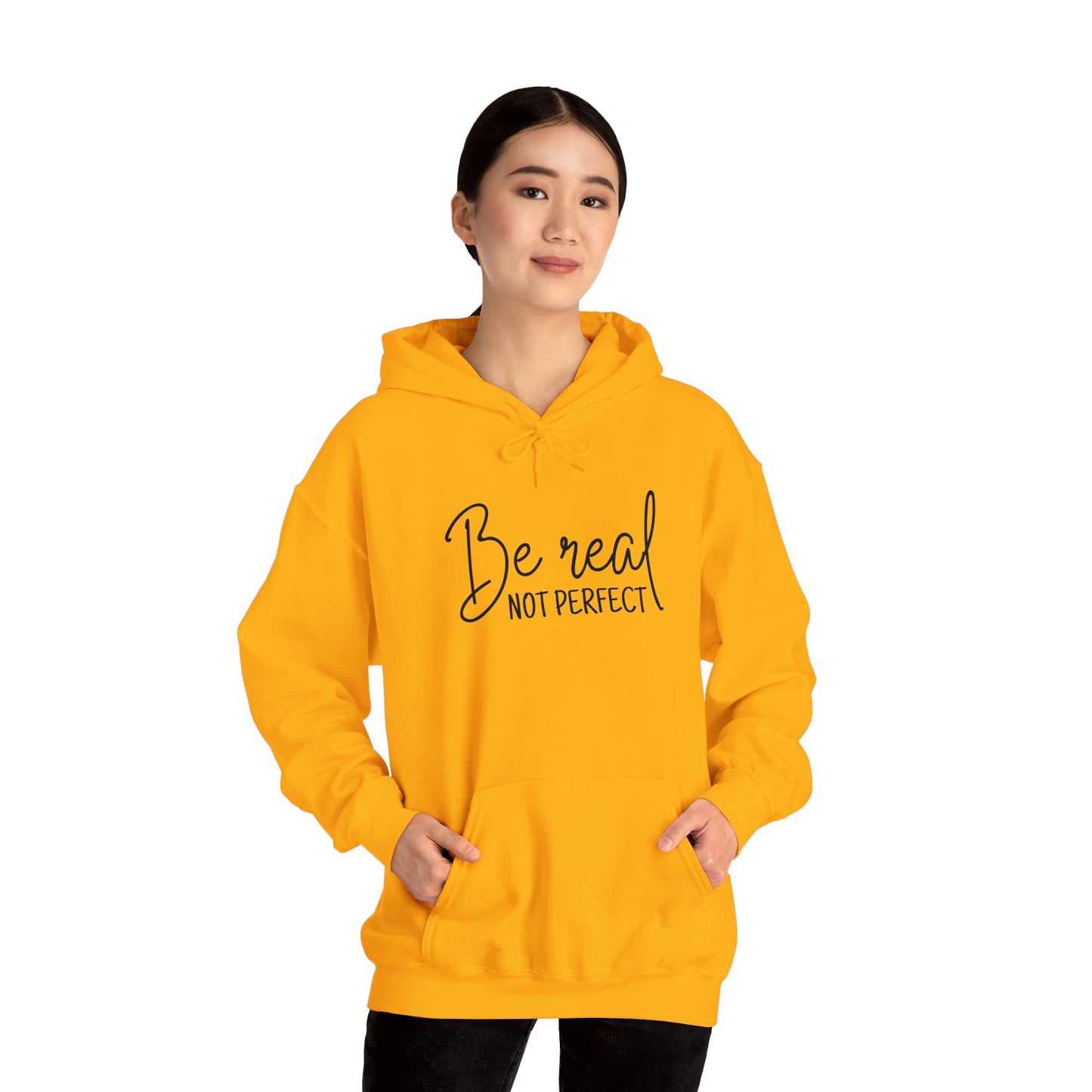 Unisex Heavy Blend Hooded Sweatshirt - Be Real, Not Perfect
