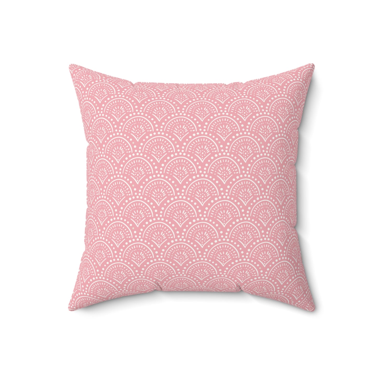 Pink Boho Pattern 9 - Faux Suede Square Pillow