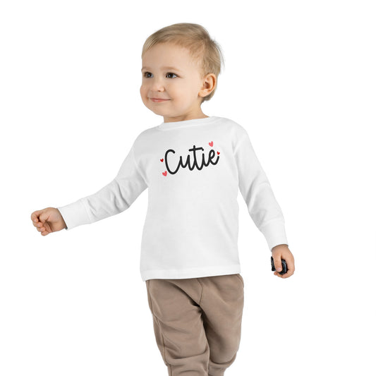 Cutie - Hearts - Toddler Long Sleeve Tee