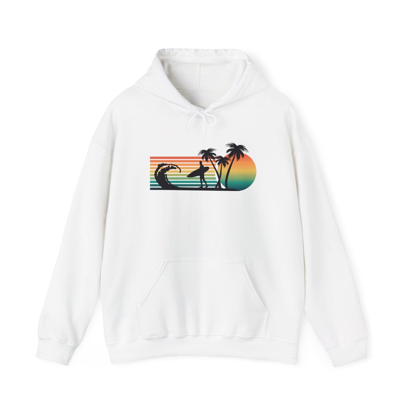 Unisex Heavy Blend Hooded Sweatshirt - Surfer Silhouette