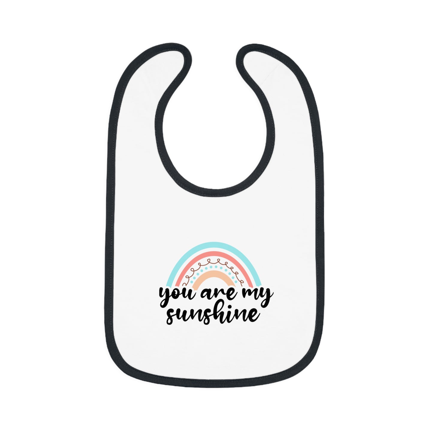 You Are My Sunshine - Baby Contrast Trim Jersey Bib