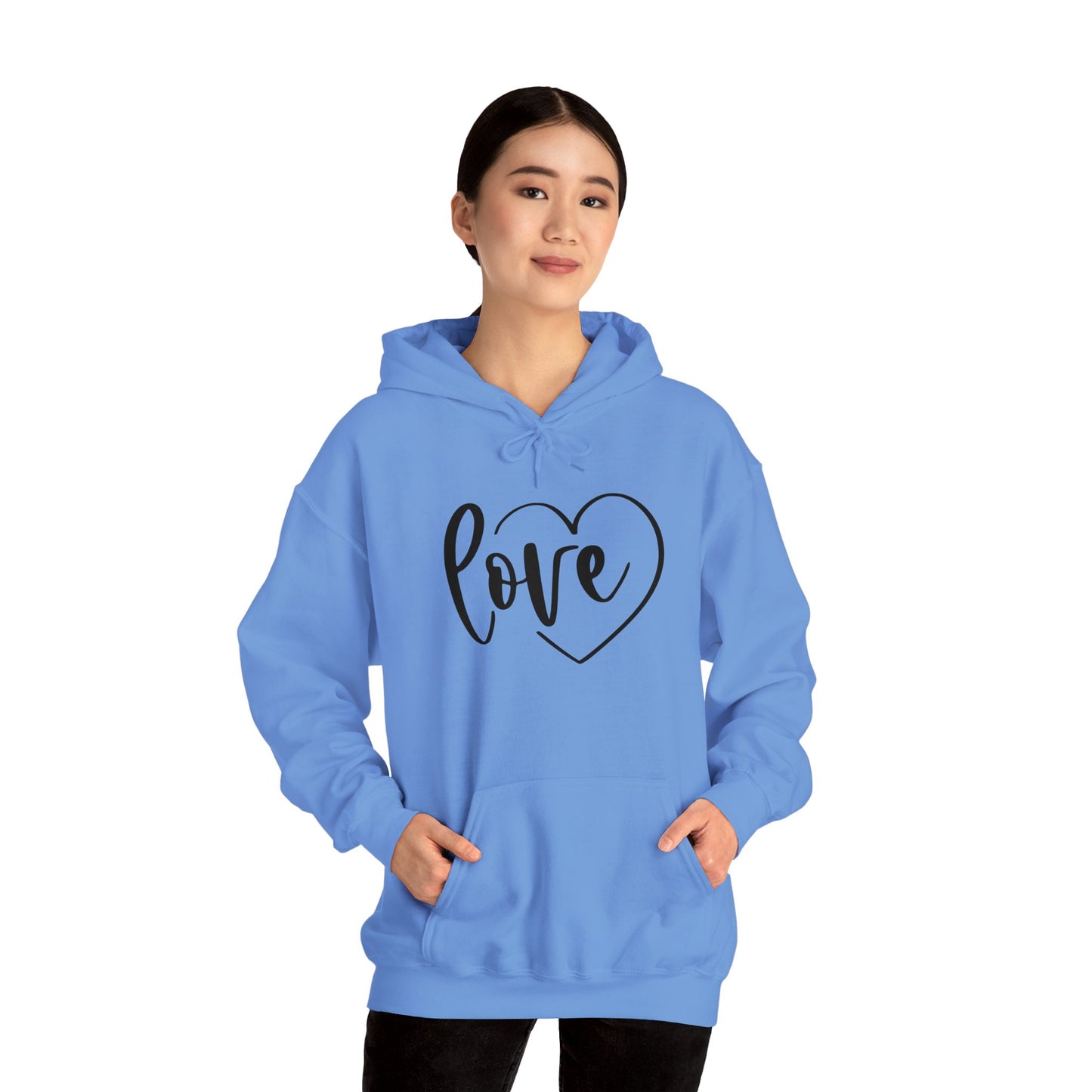 Unisex Heavy Blend Hooded Sweatshirt - Love Heart
