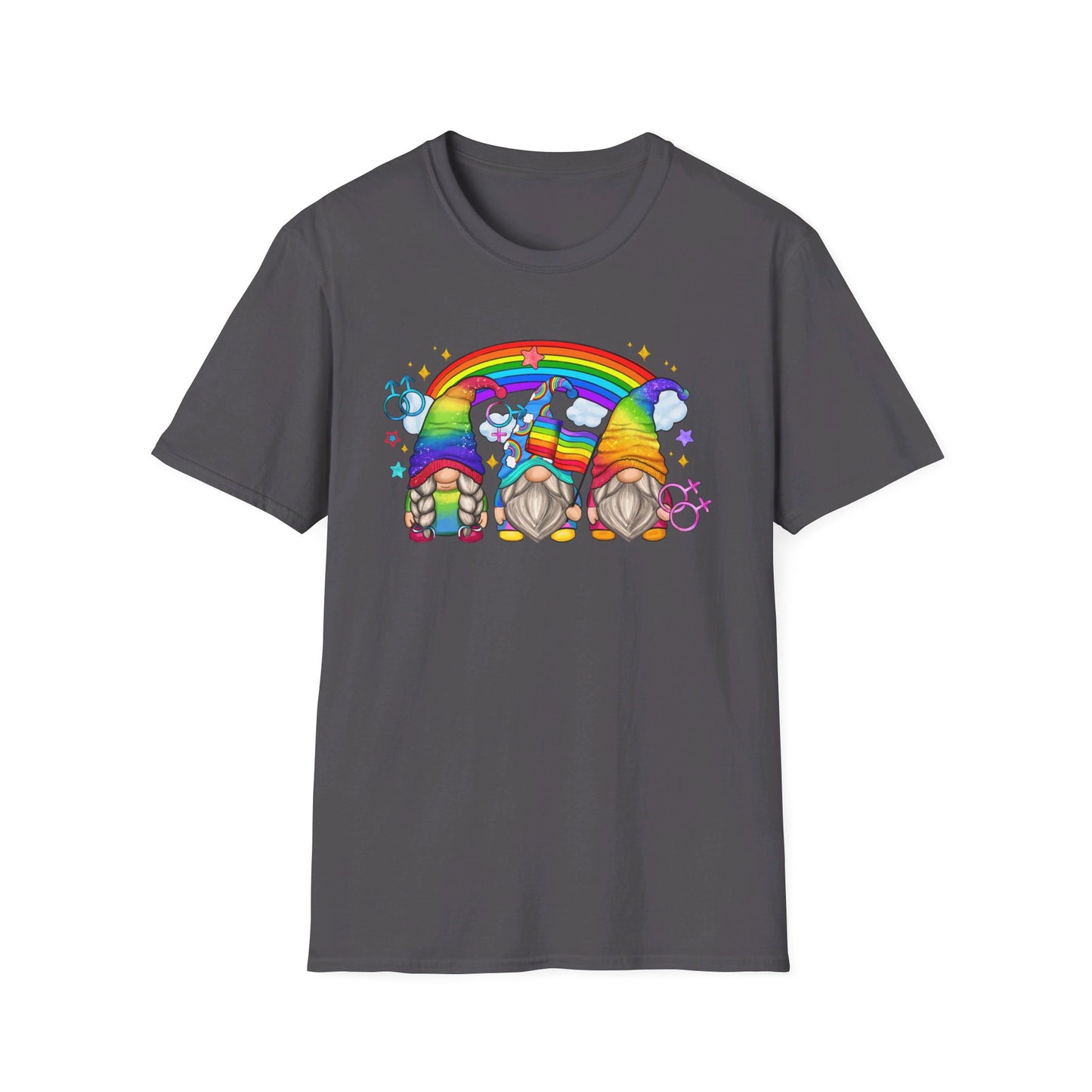 LGBT Pride Gnomes - Pride - Rainbow - Unisex Softstyle T-Shirt