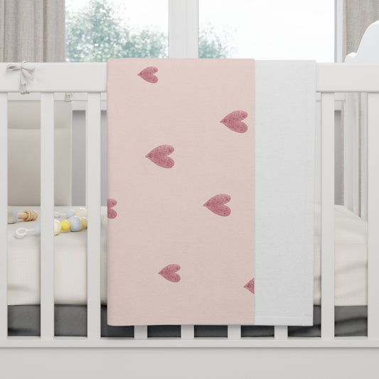 Pink Boho Rainbow Pattern 6 - Soft Fleece Baby Blanket