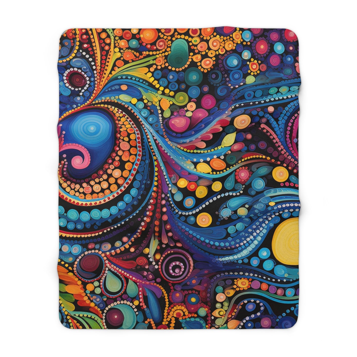 Beautiful, Cozy, Soft - Amazing Colorful Psychedelic Swirls 1.8 - Sherpa Fleece Blanket