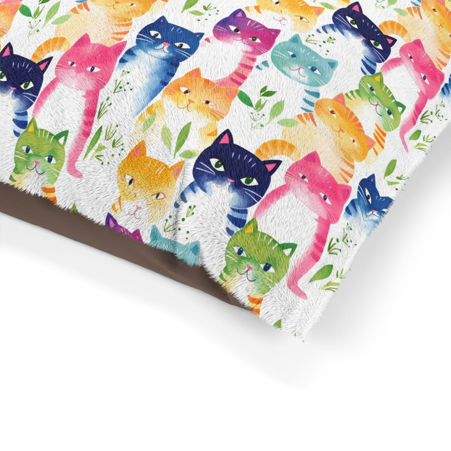 Vibrant Cat Print Pet Bed - Cozy and Colorful for Cat Lovers