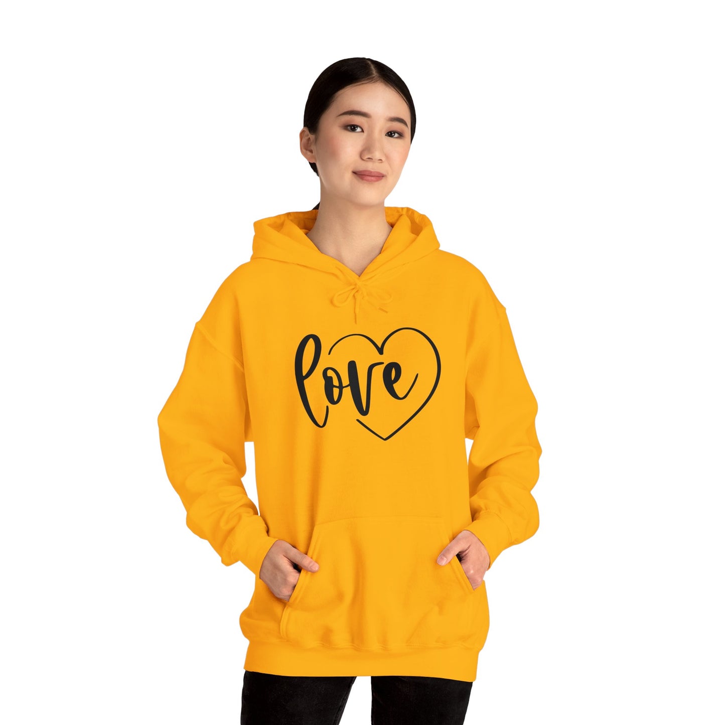 Unisex Heavy Blend Hooded Sweatshirt - Love Heart