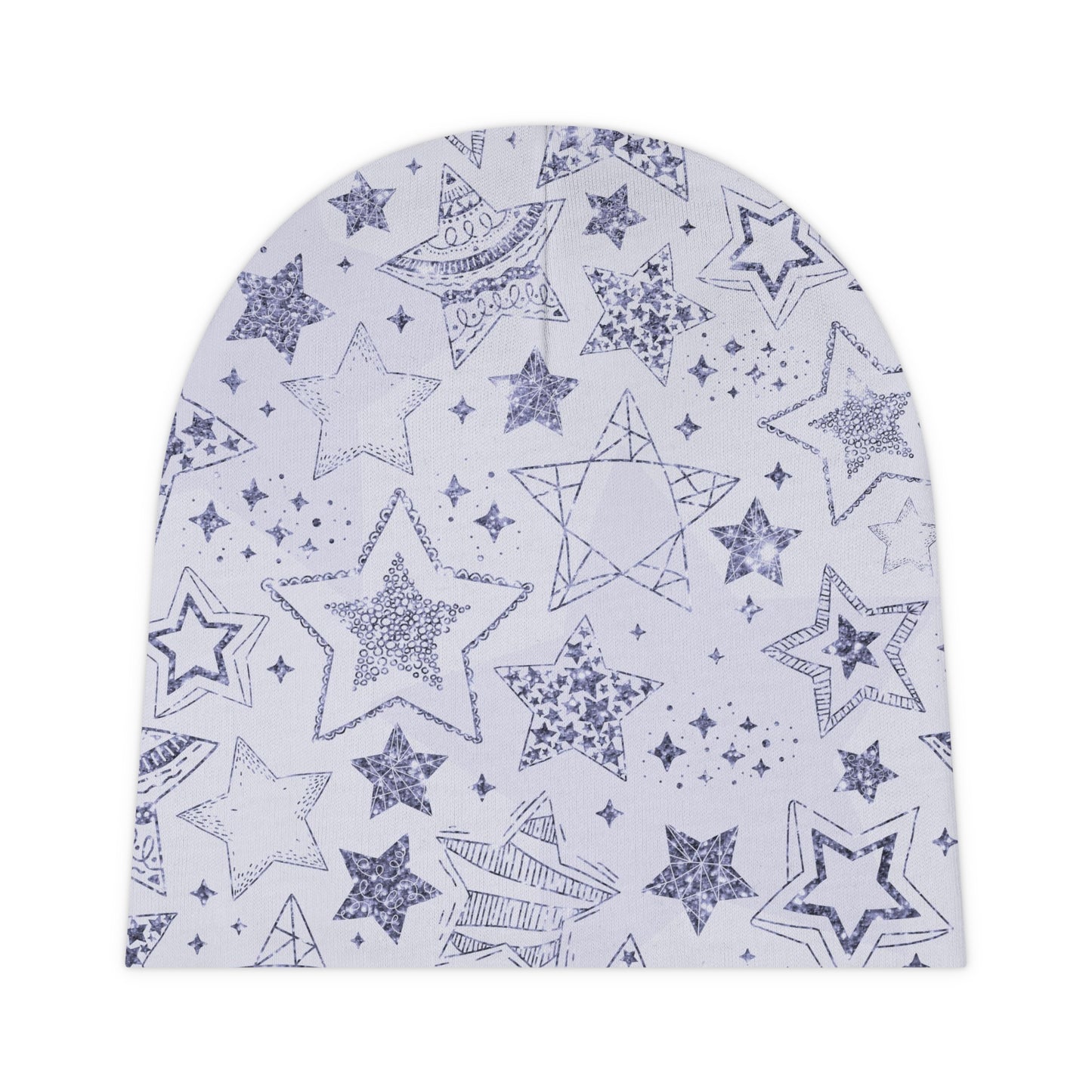 Purple with Purple Stars - Super Cute - Baby Beanie