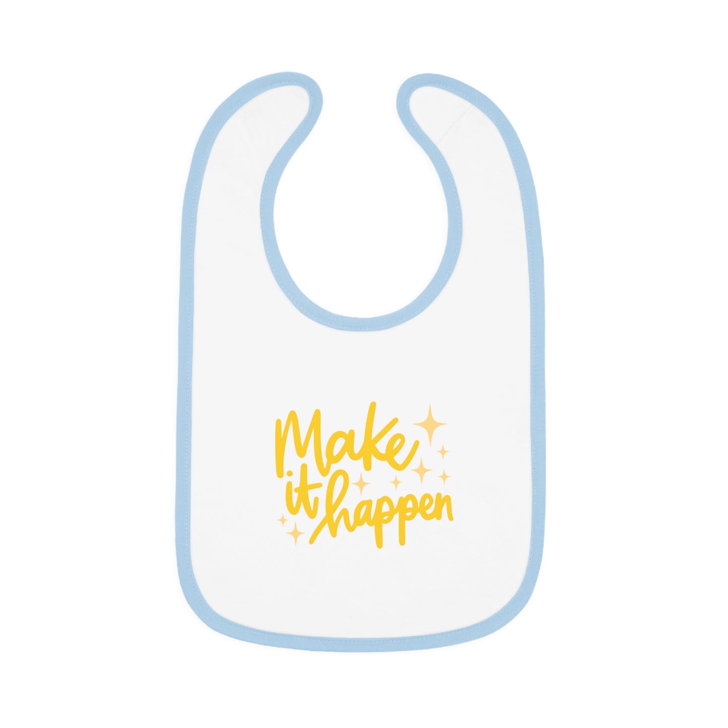 Make it Happen - Baby Contrast Trim Jersey Bib